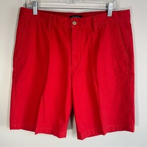 Nautica Men’s Red Chino Shorts 34 x 9” 100% Cotton Classic Fit Casual Summer